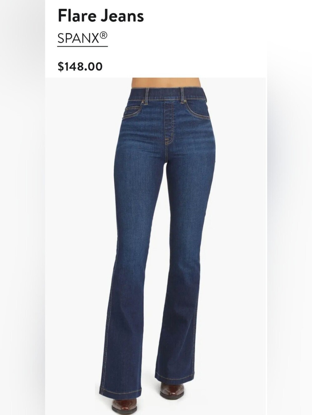 SPANX Dark Blue Flare Jeans Women's Medium
